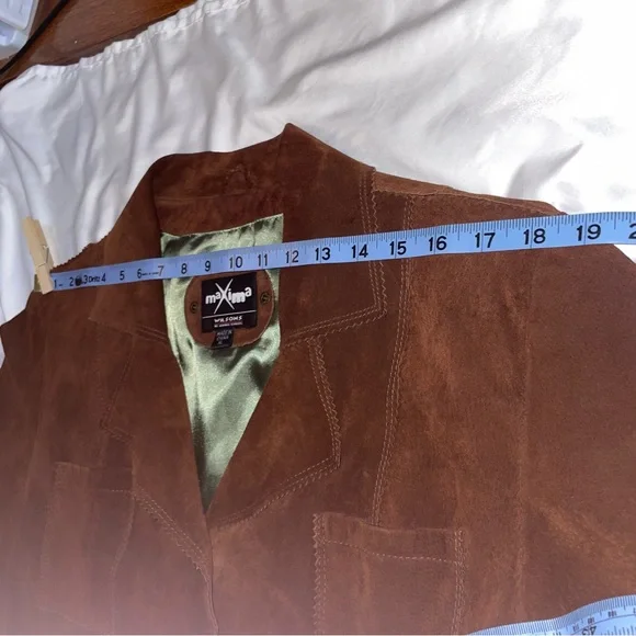 Maximo Wilsons Classic Brown Suede Western Belted Jacket Women's XL Vintage Y2K - Picture 13 of 16